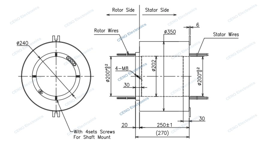 ECN200-0580-12S-IP65 Drawing rev