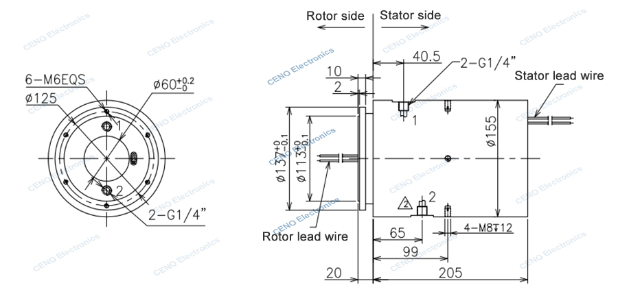 QCN0201-60-02P-IP65  drawing