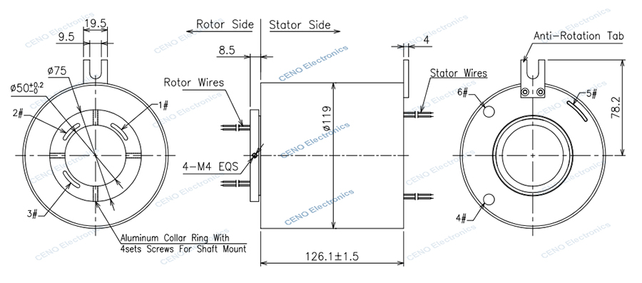 ECN050-14S-01EM-IP65 drawing rev