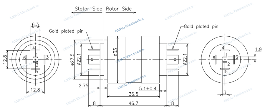 HCN06 (IP40) Drawing rev