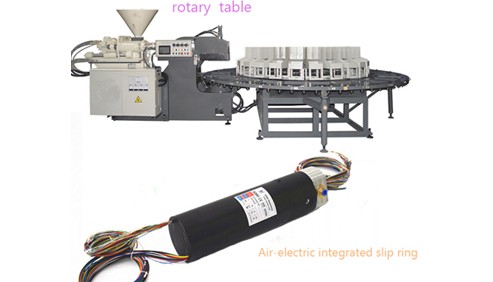 Air-electric integrated slip ring-rotary table slip ring