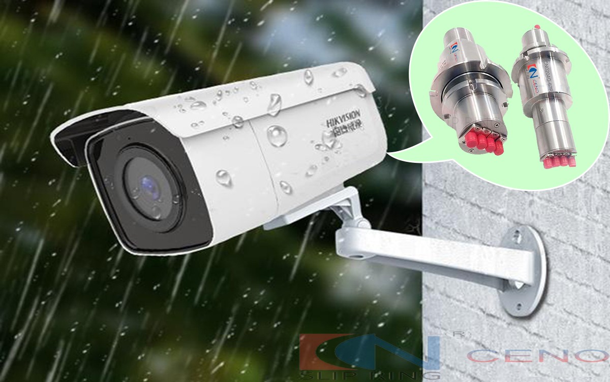 The fiber optical rotary joint apply to the security camera
